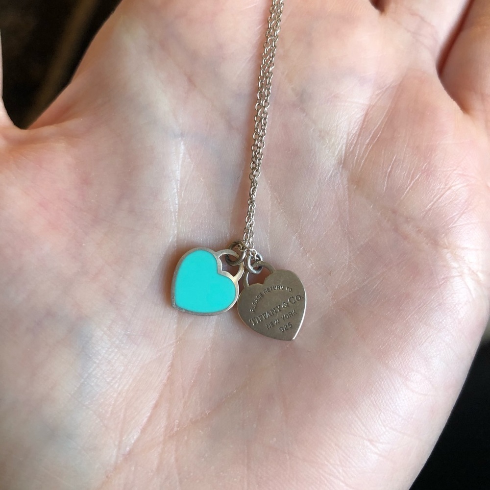Tiffany&Co Mini Double Heart Tag Pendant